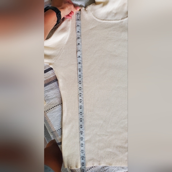 STYLE & CO PETITE CREAM RIBBED TURTLENECK SWEATER PXL - Picture 7 of 8